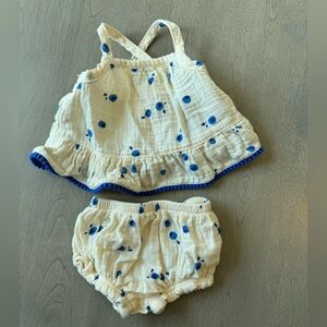 Cat and Jack blueberry set, 3-6m